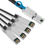 Cable MiniSAS SFF-8088 a 4 SFP+ SFF-8431 de 10 Gigabit de 1m - FZ06100 - 01