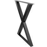 Pies en 'X' para mesa. Patas en acero negro 590 x 50 x 710 mm 2-pack - IP00400 - 10