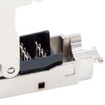 Adaptador sin herramienta para 2 conectores RJ45 cat 6 FTP de 8P8C Lanberg PL2S6-6000TL - RD14500 - 03