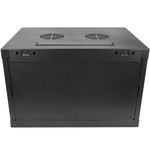 Armario rack mural 19" 6U 600x450x370 mm pared negro SOHORack rejilla - WY02200 - 03