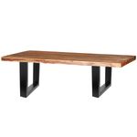 Pies rectangulares para mesita y banqueta. Patas en acero negro 400 x 80 x 430 mm 2-pack, tubos 80 x 40 mm - IP02700 - 05