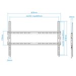 Soporte de pared para pantalla de 37" a 80" 45 Kg VESA hasta 600x400 mm - OU10600 - 03