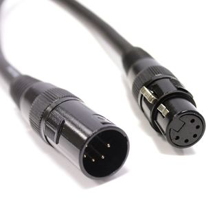 Cable DMX DMX512 XLR 5pin macho a XLR 5pin hembra 0.5m