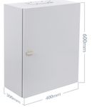 Caja de distribución eléctrica metálica con protección IP54 para fijación a pared 400x600x300mm - DF11800 - 02