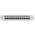 Patch panel 10" blanco de 12 RJ45 Cat.6 FTP 1U Lanberg PPF6-9012-S - RD10700 - 01