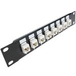 Patch panel 10" para armario rack 8-port RJ45 Cat.5e UTP 1U Keystone - TR03700 - 01