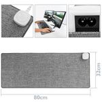 Alfombra y superficie térmica gris claro de 80x32cm 77W con calefacción para escritorio suelo y pies - HP00900 - 02