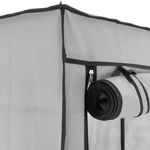 Armario ropero y zapatero de tela desmontable 60 x 30 x 90 cm gris con puerta enrollable - DX07800 - 03