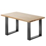 Pies rectangulares para mesita y banqueta. Patas en acero negro 300 x 80 x 430 mm 2-pack, tubos 80 x 20 mm - IP02400 - 04