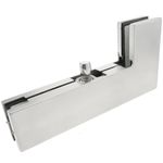 Pernio y bisagra L-fija superior de aluminio para puerta de cristal para cierrapuertas de suelo - LK08300 - 04