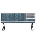 Pies para mesa y mueble Patas en acero 2 varillas 41 cm negro 4-pack modelo bucle - IN06300 - 06