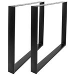 Pies rectangulares para mesa. Patas en acero negro 800 x 80 x 730 mm 2-pack - IP01100 - 06
