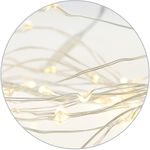 Tira de luces decorativas de 40 luces LED IP44 y 8 funciones blanco cálido 3 m a pilas - GI09200 - 09