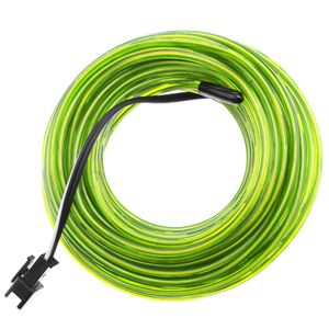 Cable electroluminiscente amarillo de 2.3mm en bobina 10m conectada a 220VAC
