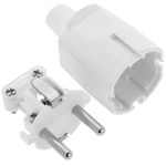 Clavija enchufe schuko recto macho blanco - CM04100 - 03