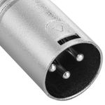 Conector XLR3 3-pin macho metálico plateado - XN07200 - 06