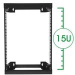 Armario rack mural 19'' 15U para pared con profundidad de 460 mm - WN02400 - 03