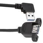 Cable USB 3.0 tipo A Macho acodado a USB tipo A Hembra para Panel 50 cm - UB10400 - 04