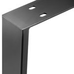 Pies rectangulares para mesita y banqueta. Patas en acero negro 300 x 80 x 430 mm 2-pack, tubos 80 x 20 mm - IP02400 - 07