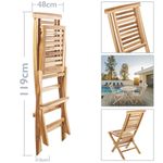 Silla plegable para jardín exterior de madera de teca certificada - S053100 - 02