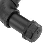 Perchero de pared de acero 1 gancho. Colgador de ropa y toallero de tubo industrial y vintage - IP07500 - 07