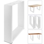 Pies rectangulares para mesita y banqueta. Patas en acero blanca 300 x 80 x 430 mm 2-pack - S035800 - 02