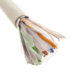 Bobina de cable de red LAN FTP categoría cat.6 24AWG CCA rígido gris 100 m - LN05700 - 02