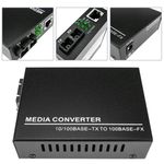 Conversor de fibra óptica 100 Mbps monomodo de SC a RJ45 a 40Km - UF00300 - 02