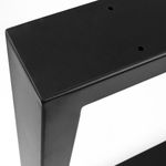 Pies rectangulares para mesa. Patas en acero negro 680 x 80 x 710 mm 2-pack, base 680 x 80 mm - IP01300 - 07