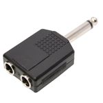 Duplicador audio mono jack 6.3mm macho a 2xjack 6.3mm hembra - AY01300 - 01