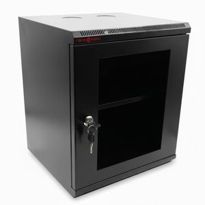 Armario rack mural 10" 6U 310x280x370mm con bandeja TENRack GO montado