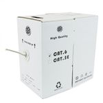 Bobina de cable de red ethernet Cat. 6 FTP de 305 m rígido de color gris - LM03200 - 02