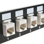 Patch panel 10" para armario rack 8-port RJ45 Cat.5e UTP 1U Keystone - TR03700 - 03