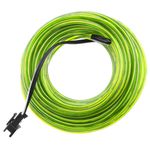 Cable electroluminiscente amarillo de 2.3mm en bobina 5m con pilas - NW00200 - 07