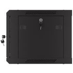 Armario Rack mural 19" 6U F450 600x450x379mm pared desmontado DIY negro Lanberg - WK31500 - 09