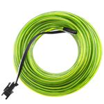 Cable electroluminiscente amarillo de 2.3mm en bobina 5m con pilas - NW00200 - 01