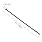 Bridas de nailon negro 100uds 140x3.6mm - BR02300 - 02