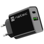 Cargador USB Natec Ribera 1X USB-A + 1X USB-C 20W negro NUC-2062 - NT36300 - 04