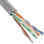 Bobina de cable de red ethernet Cat. 6a UTP CCA de 305 m rígido de color gris - LN07200 - 02
