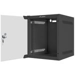 Armario Rack mural 10" 6U F310 280x310x336mm pared desmontado DIY negro Lanberg - TR18900 - 02