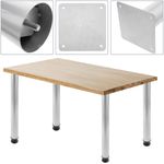 Pies redondos para mesa y mueble. Patas en acero gris de 72-75 cm 4-pack - SA98300 - 03