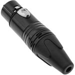 Conector XLR3 3-pin hembra negro - XN07100 - 03