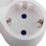 Multiplicador adaptador de clavija enchufe schuko triple blanco con interruptor - IA08700 - 06