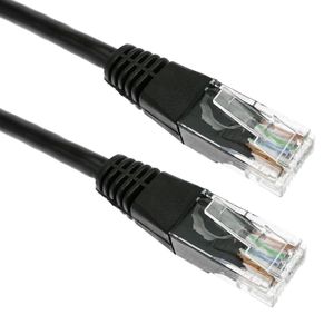 Cable de red ethernet Cat. 5e UTP de 1 m de color negro