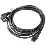 Cable de alimentación de Lanberg CA-C13C-11CC-0050-BK Schuko CEE 7/7 hembra a IEC320 C13 5 m - CA31100 - 02