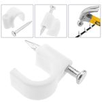 Abrazadera de clavo para cable redondo 8 mm paquete de 10 unidades blanco - BR04500 - 02