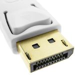 Cable Mini Displayport a Displayport 2K 4K 1080p FullHD para audio y vídeo digital 1m blanco - YQ06100 - 02