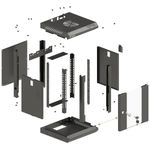 Armario Rack mural 10" 6U F300 300x300x370mm pared desmontado DIY negro Lanberg - TR19800 - 03