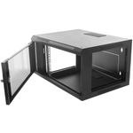Armario rack mural 19'' 4U 600x300x283 mm de pared SOHORack de RackMatic de color negro RAL 9005 - WM43000 - 03