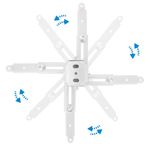 Soporte de techo con mástil 13cm 43cm 65cm para proyector 20 Kg blanco - OP01200 - 05